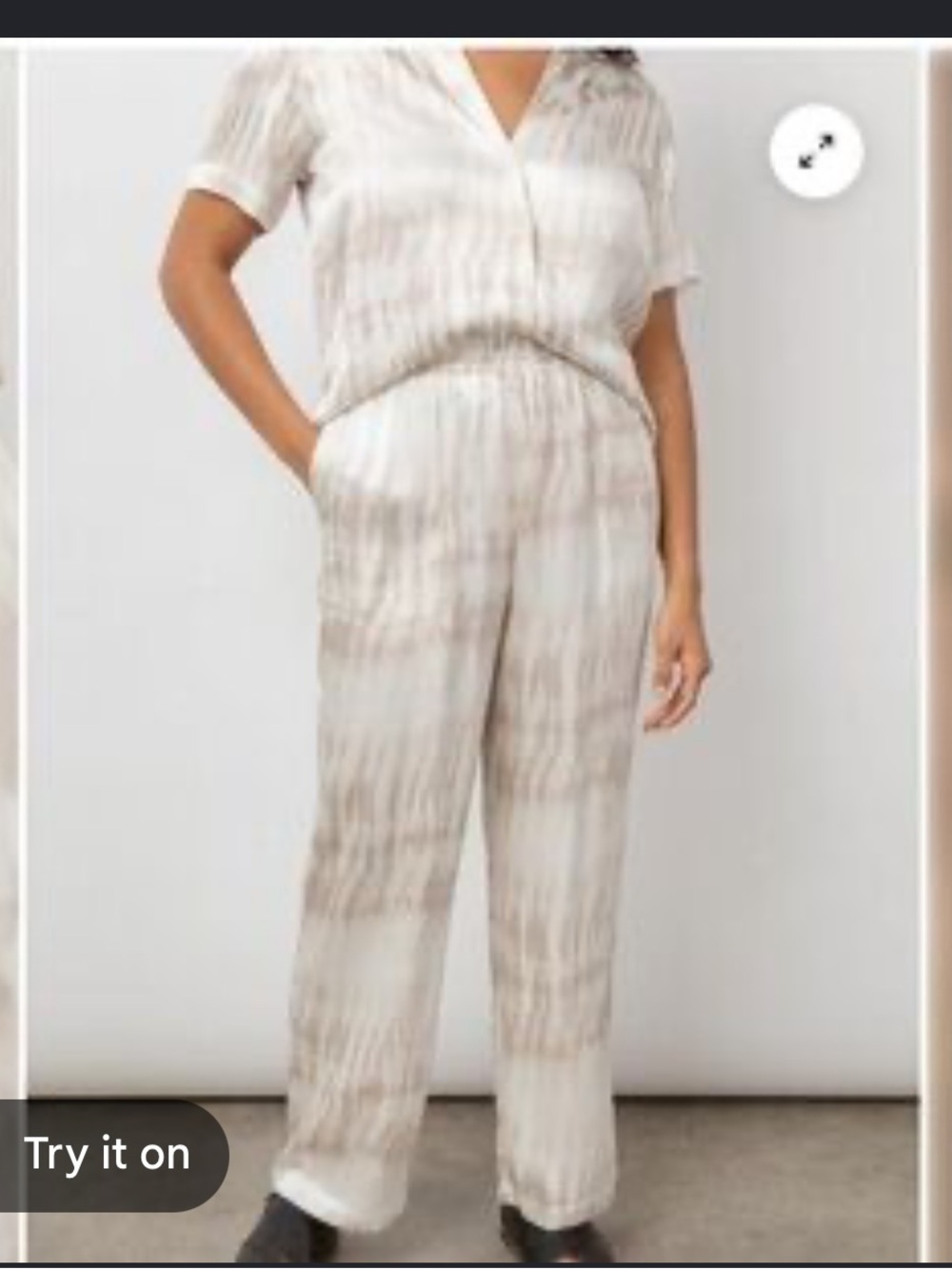 Rails silky taupe long sleeve set